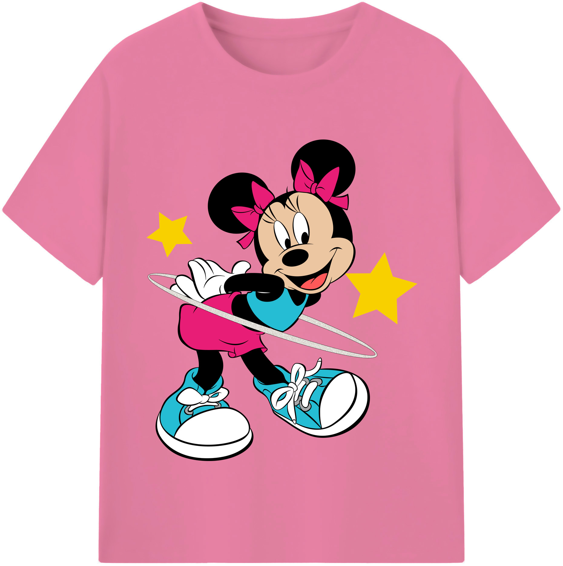 （画像用） ミッキーマウス Mickey Mouse 綿100％半袖Tシャツ（フロントプリント）